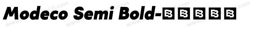 Modeco Semi Bold字体转换